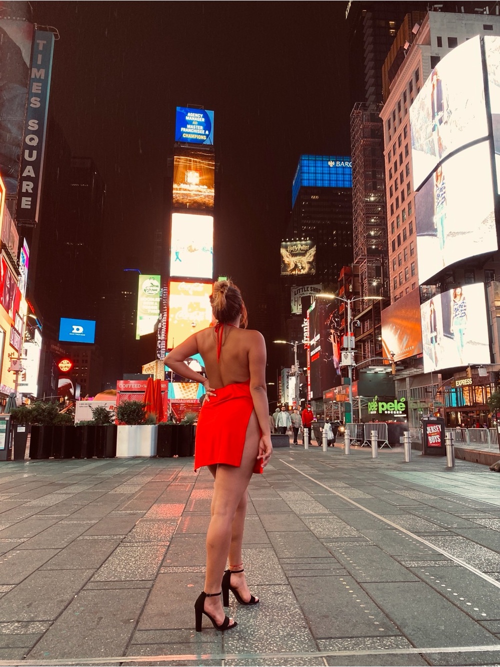 Amazon Red Halter Mini Dress